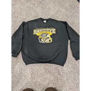 Iowa Hawkeyes Sweatshirt Mens XL Black Crewneck Pullover Vintage 90s University